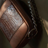 Crossbody "Croco" Braun