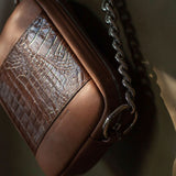 Crossbody "Croco" brown