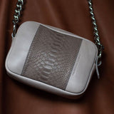 Crossbody "Croco" gray 